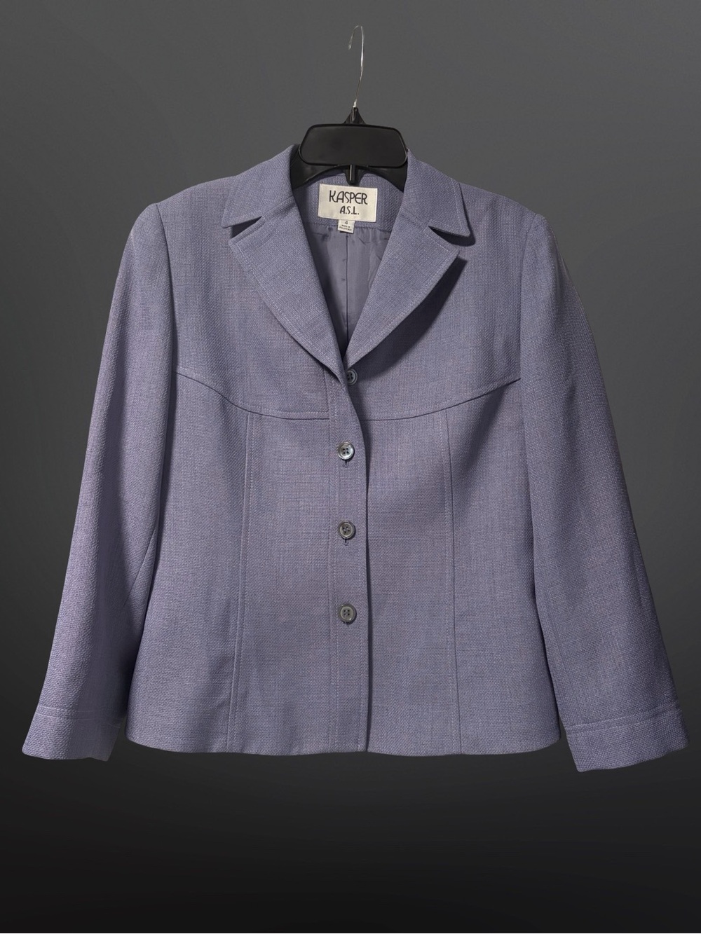 Kasper Lavender Single-Breasted Women's Blazer